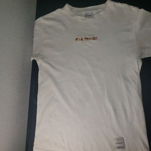 40s&shorties white embroidered tshirt